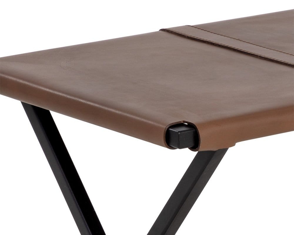 Sunpan - Elon Stool - Vintage Cognac Leather - 109164_CLOSEOUT view 4