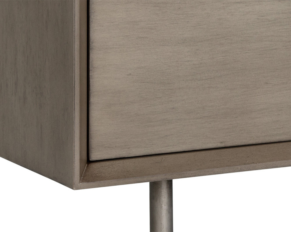 Sunpan - MIXT Emery Nightstand - Antique Silver - Ash Grey - 104099_CLOSEOUT view 5