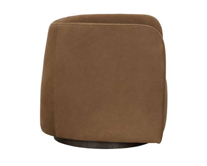 Sunpan - Westport Emilie Swivel Lounge Chair - Nubuck Caramel Leather - 111250 veiw 3