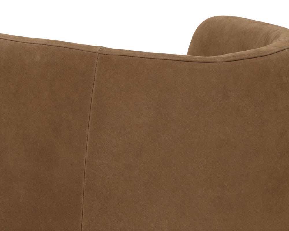 Sunpan - Westport Emilie Swivel Lounge Chair - Nubuck Caramel Leather - 111250 view 5