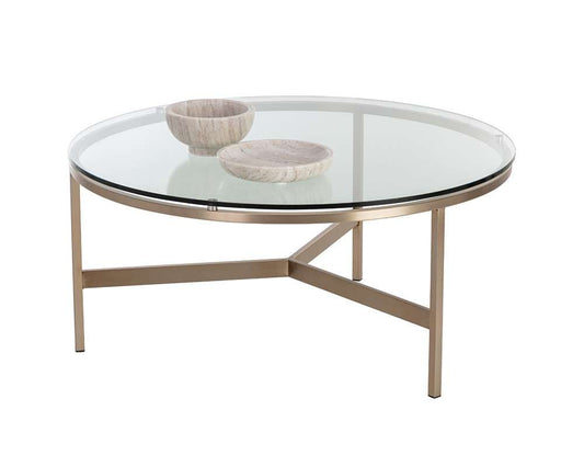 Sunpan - Ikon Flato Coffee Table - Antique Brass - 109185 veiw 1