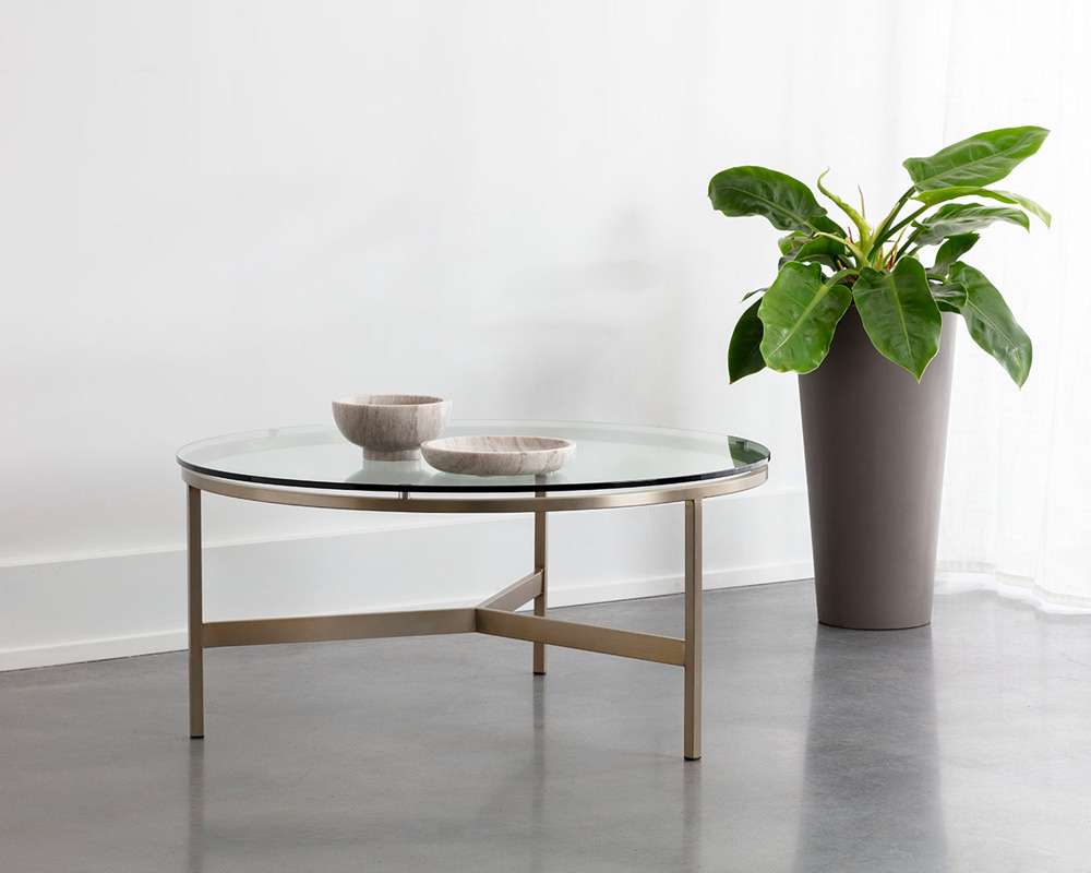 Sunpan - Ikon Flato Coffee Table - Antique Brass - 109185 veiw 4