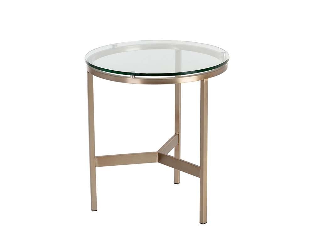 Sunpan - Ikon Flato End Table - Antique Brass - 109191 veiw 2