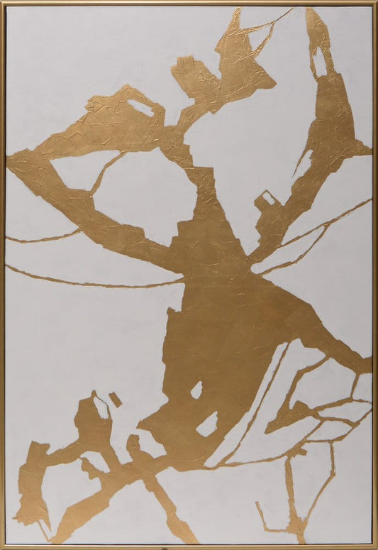 Sunpan - Fractured Fix - 40in X 60in - Gold Floater Frame - A0199 view 1
