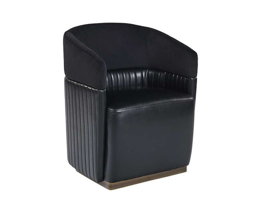 Sunpan - Irongate Genval Wheeled Lounge Chair - Abbington Black / Cantina Black - 105246 veiw 1