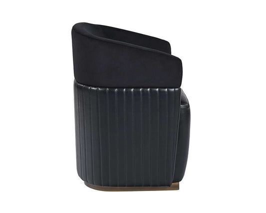 Sunpan - Irongate Genval Wheeled Lounge Chair - Abbington Black / Cantina Black - 105246 veiw 2