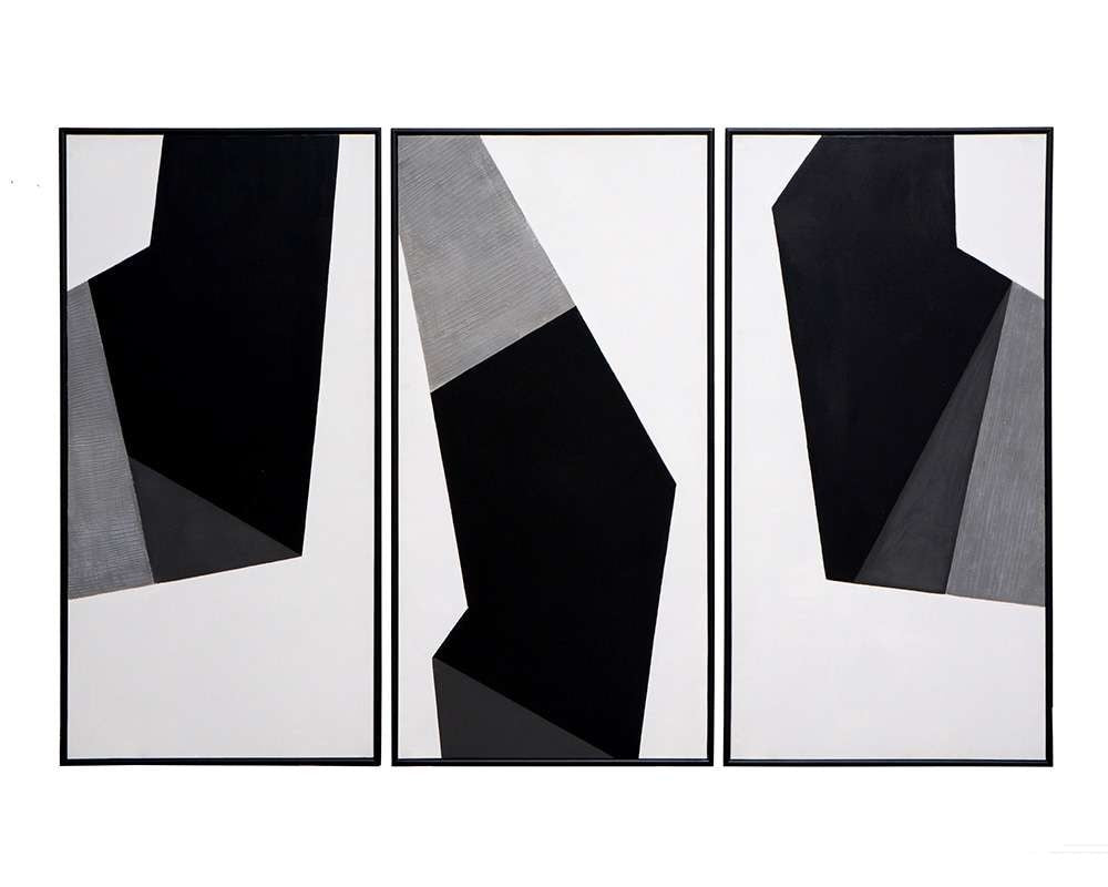 Sunpan - Geo Forms (Set Of 3) - 30in X 60in - Black Floater Frame - A0233 veiw 1