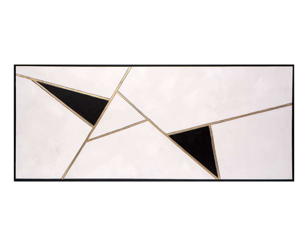 Sunpan - Geometric Relation - 72in X 30in - Black Floater Frame - A0206 veiw 1