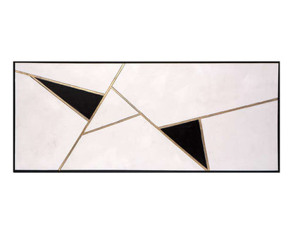 Sunpan - Geometric Relation - 72in X 30in - Black Floater Frame - A0206 veiw 1
