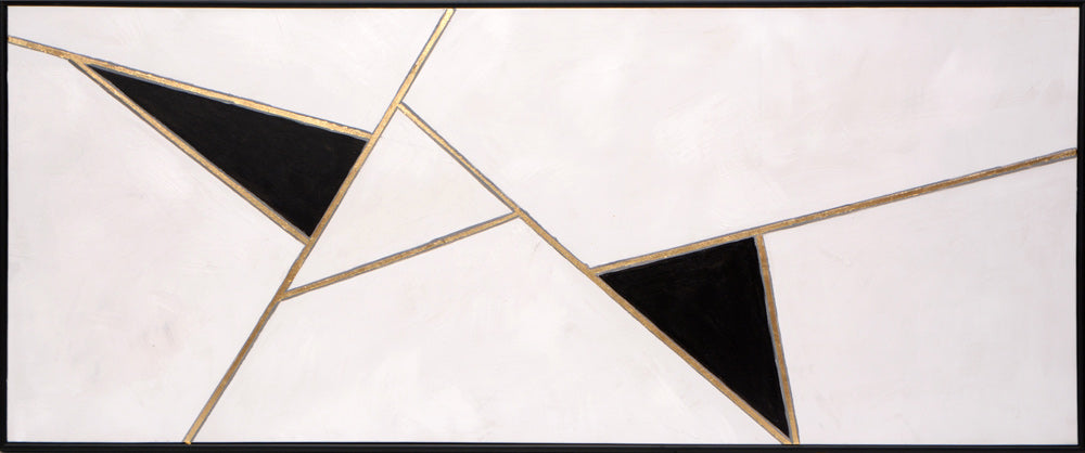 Sunpan - Geometric Relation - 72in X 30in - Black Floater Frame - A0206 view 2