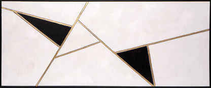 Sunpan - Geometric Relation - 72in X 30in - Black Floater Frame - A0206 view 2