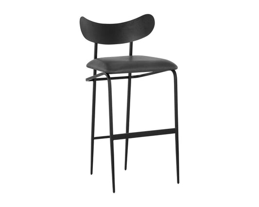 Sunpan - Gibbons Barstool - Black - Bravo Portabella - 107063_CLOSEOUT view 1