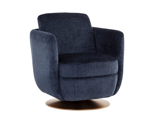Sunpan - Gilley Swivel Lounge Chair - Bergen Navy - 109310 view 1