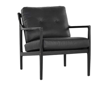 Sunpan - Gilmore Lounge Chair - Black - Black Leather - 106691 veiw 1