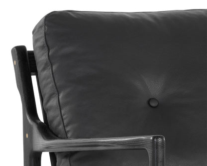 Sunpan - Gilmore Lounge Chair - Black - Black Leather - 106691 view 7