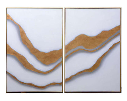 Sunpan - Gold Abyss (Set Of 2) - 40in X 60in - Gold Floater Frame - A0190 veiw 1