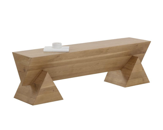 Sunpan - Gregor Bench - Rustic Oak - 111327_CLOSEOUT view 1