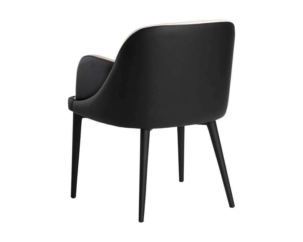 Sunpan - Ikon Hagan Dining Armchair - Dillon Cream / Dillon Black - 105167 veiw 4