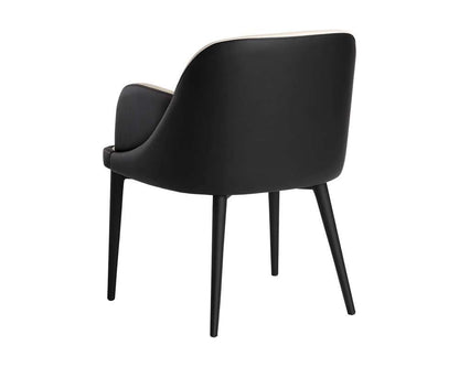 Sunpan - Ikon Hagan Dining Armchair - Dillon Cream / Dillon Black - 105167 veiw 4