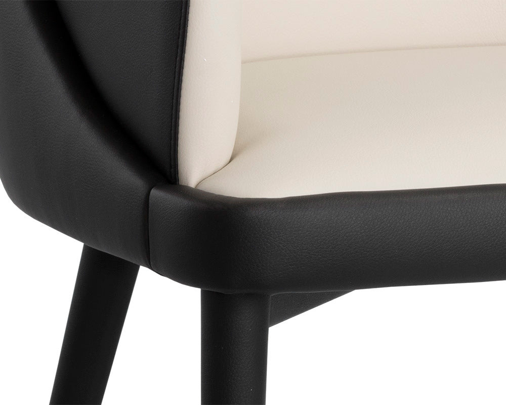 Sunpan - Ikon Hagan Dining Armchair - Dillon Cream / Dillon Black - 105167 view 5