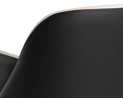 Sunpan - Ikon Hagan Dining Armchair - Dillon Cream / Dillon Black - 105167 view 6