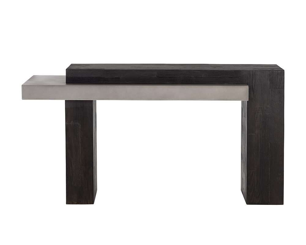 Sunpan - Solterra Herriot Console Table - Dark Brown / Grey - 108549 veiw 3