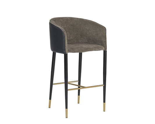 Sunpan - Ikon Asher Barstool - Sparrow Grey / Napa Black - 104915 view 1