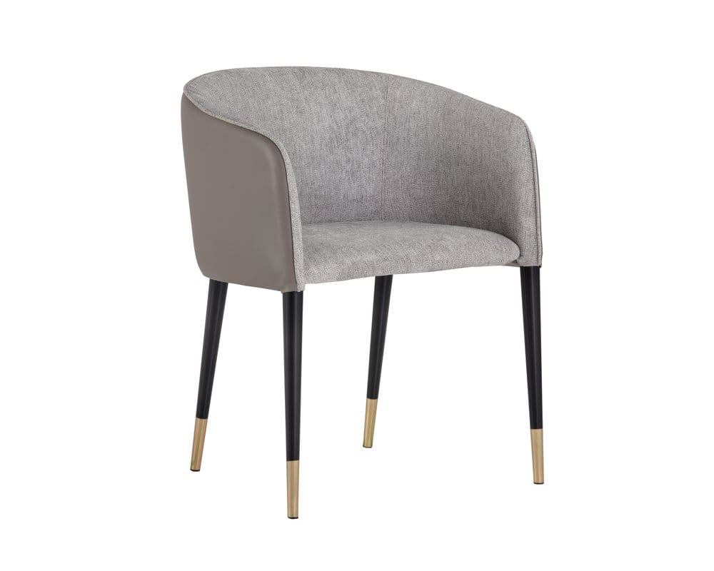 Sunpan - Ikon Asher Dining Armchair - Flint Grey / Napa Taupe - 103148_CLOSEOUT view 1