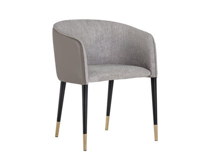 Sunpan - Ikon Asher Dining Armchair - Flint Grey / Napa Taupe - 103148_CLOSEOUT view 1