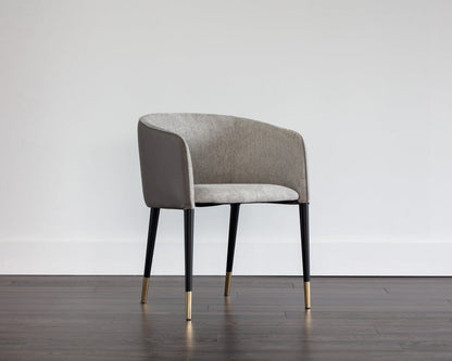 Sunpan - Ikon Asher Dining Armchair - Flint Grey / Napa Taupe - 103148_CLOSEOUT view 4