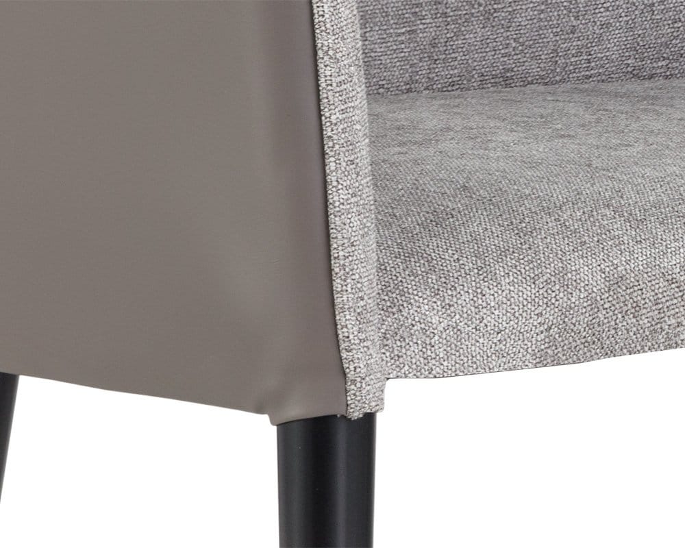 Sunpan - Ikon Asher Dining Armchair - Flint Grey / Napa Taupe - 103148_CLOSEOUT view 10