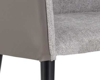 Sunpan - Ikon Asher Dining Armchair - Flint Grey / Napa Taupe - 103148_CLOSEOUT view 10