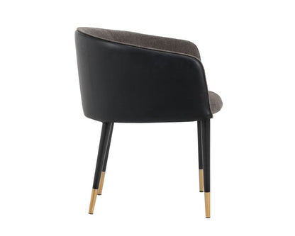 Sunpan - Ikon Asher Dining Armchair - Sparrow Grey / Napa Black - 103149_CLOSEOUT view 2