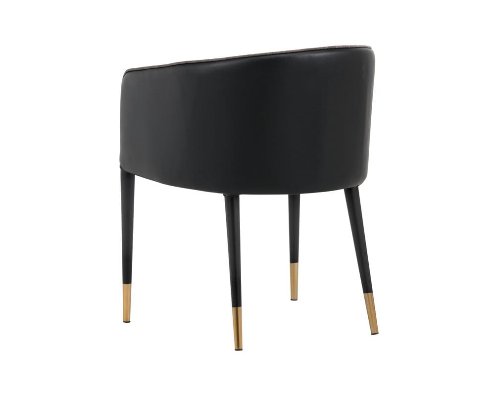 Sunpan - Ikon Asher Dining Armchair - Sparrow Grey / Napa Black - 103149_CLOSEOUT view 3