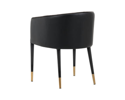 Sunpan - Ikon Asher Dining Armchair - Sparrow Grey / Napa Black - 103149_CLOSEOUT view 3