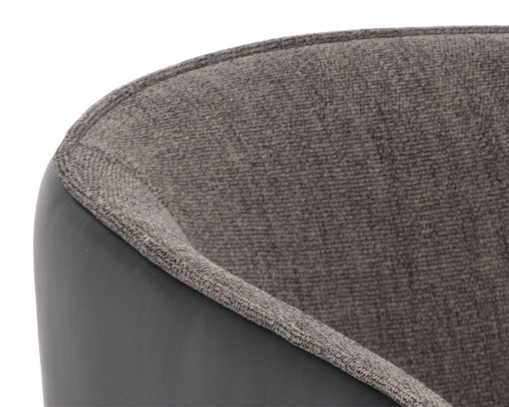Sunpan - Ikon Asher Dining Armchair - Sparrow Grey / Napa Black - 103149_CLOSEOUT view 6