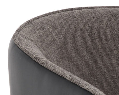 Sunpan - Ikon Asher Dining Armchair - Sparrow Grey / Napa Black - 103149_CLOSEOUT view 6