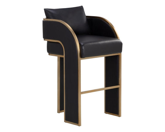 Sunpan - Ikon Baz Barstool - Napa Black - 111241 view 1