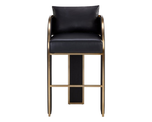 Sunpan - Ikon Baz Barstool - Napa Black - 111241 view 2