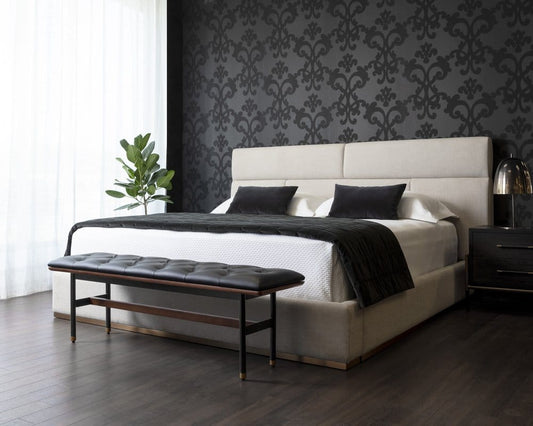 Sunpan - Ikon Beckham Bed - King - Chacha Cream - 108482_CLOSEOUT view 2