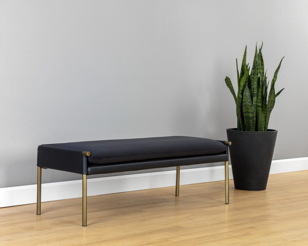 Sunpan - Ikon Bellevue Bench - Abbington Black / Bravo Black - 106185 view 4