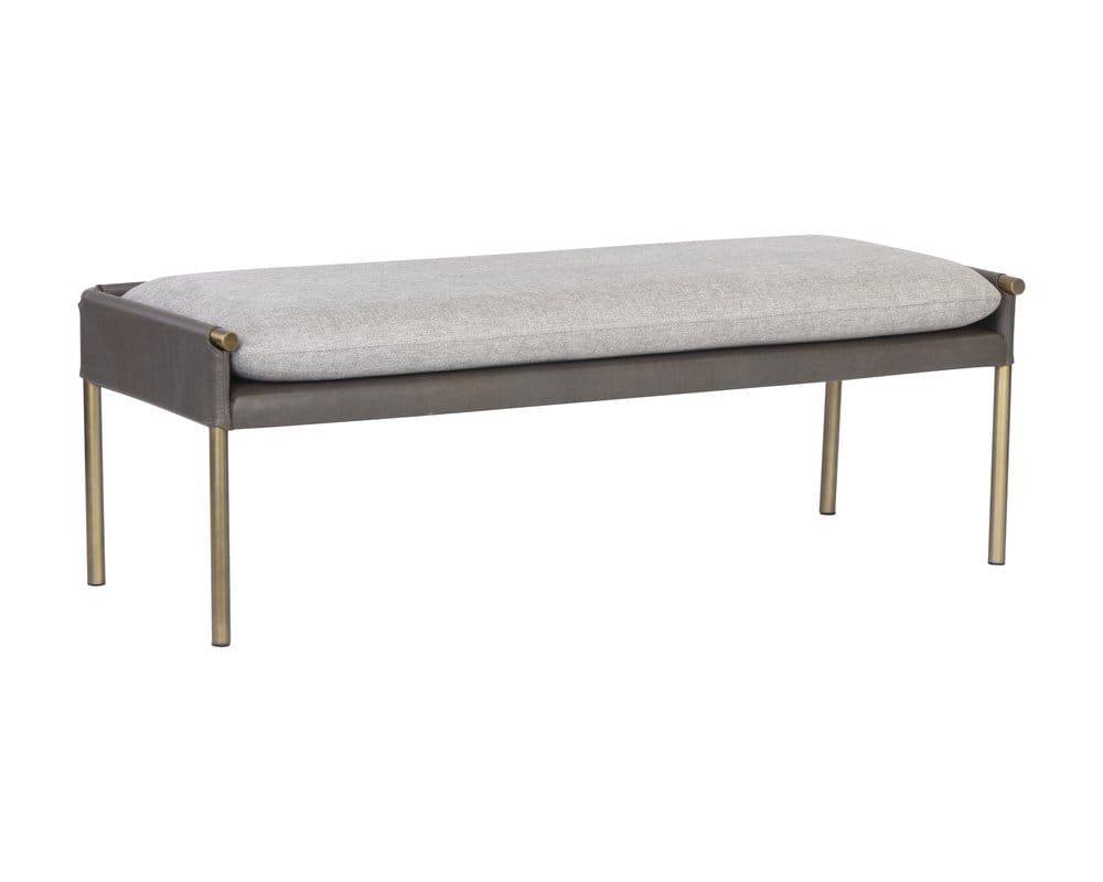 Sunpan - Ikon Bellevue Bench - Belfast Heather Grey / Bravo Ash - 106404 view 1
