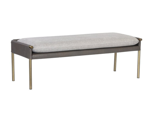 Sunpan - Ikon Bellevue Bench - Belfast Heather Grey / Bravo Ash - 106404 view 1