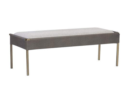 Sunpan - Ikon Bellevue Bench - Belfast Heather Grey / Bravo Ash - 106404 view 2