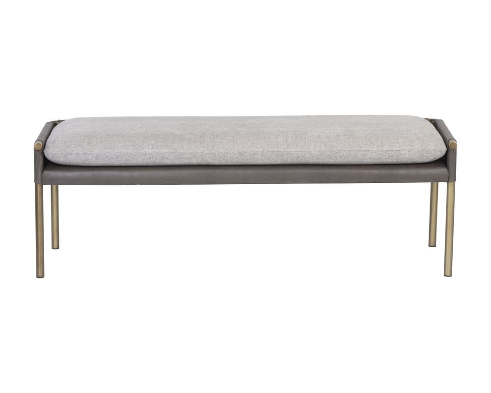 Sunpan - Ikon Bellevue Bench - Belfast Heather Grey / Bravo Ash - 106404 view 3