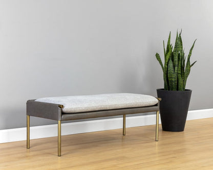 Sunpan - Ikon Bellevue Bench - Belfast Heather Grey / Bravo Ash - 106404 view 4