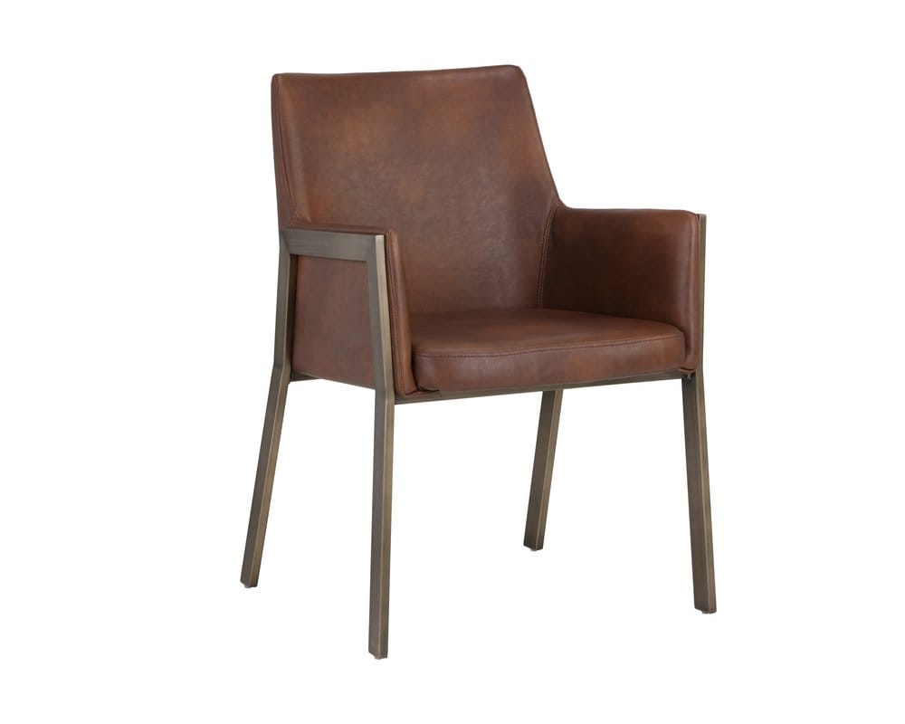 Sunpan - Ikon Bernadette Dining Armchair - Bravo Cognac - 105286 view 1