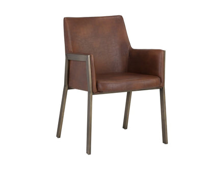 Sunpan - Ikon Bernadette Dining Armchair - Bravo Cognac - 105286 view 1