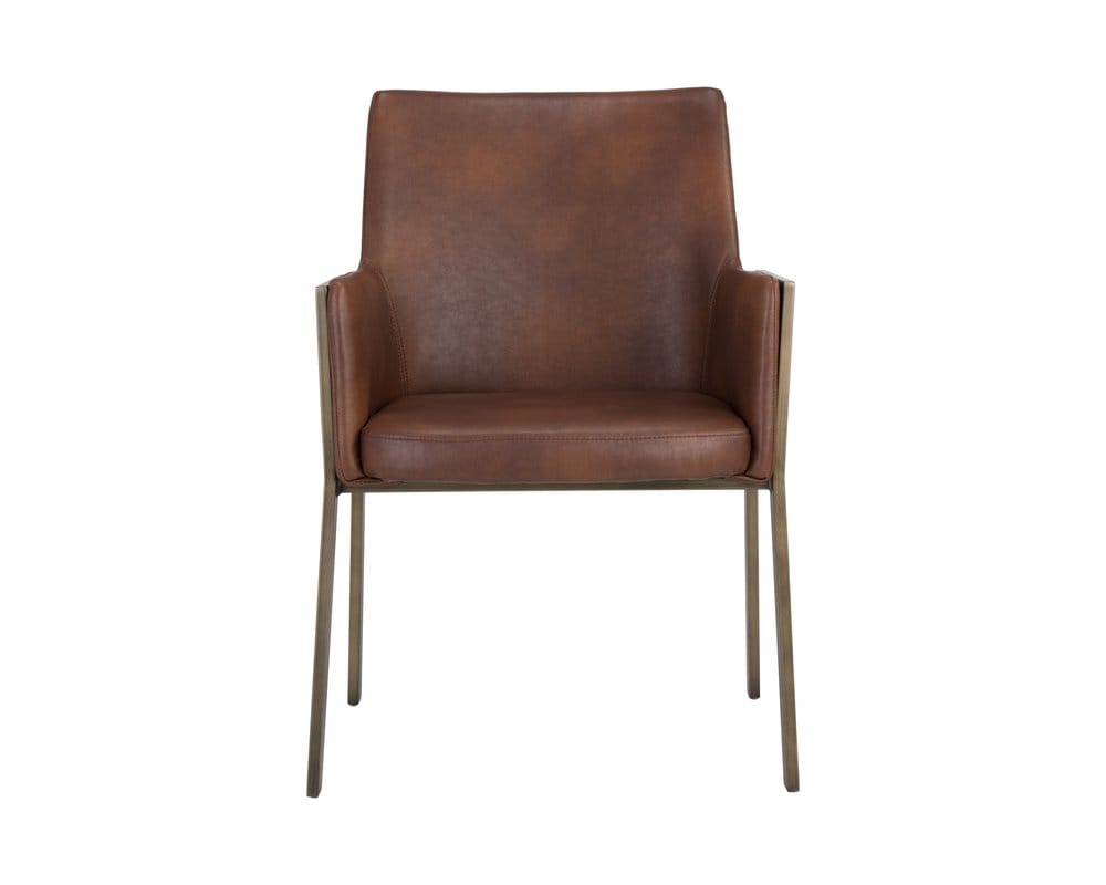 Sunpan - Ikon Bernadette Dining Armchair - Bravo Cognac - 105286 view 2