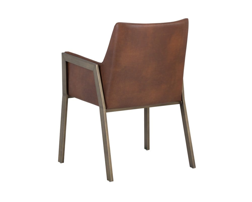 Sunpan - Ikon Bernadette Dining Armchair - Bravo Cognac - 105286 view 4